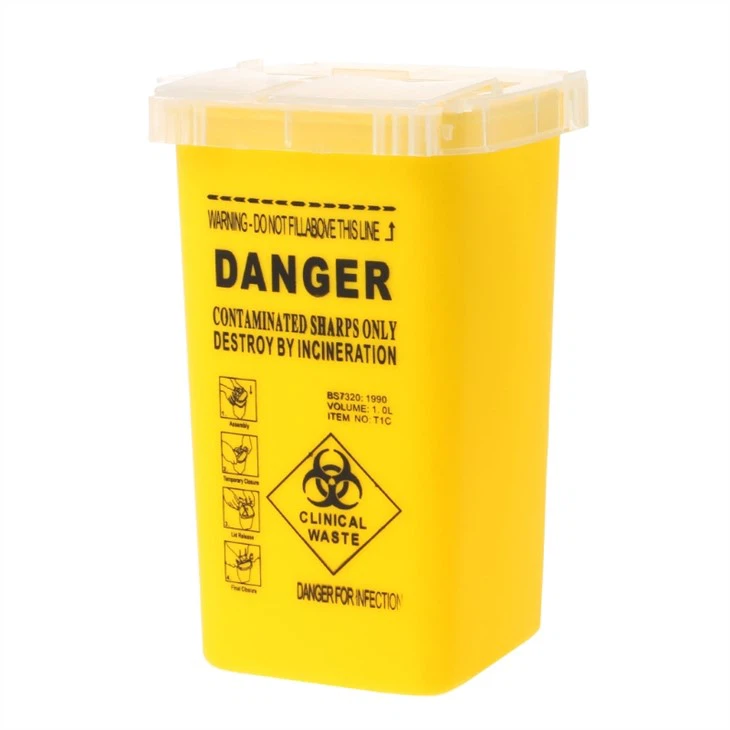 Hộp đựng sắc bén Biohazard dùng một lần bằng nhựa y tế